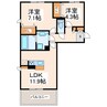 Laule’a 2LDKの間取り