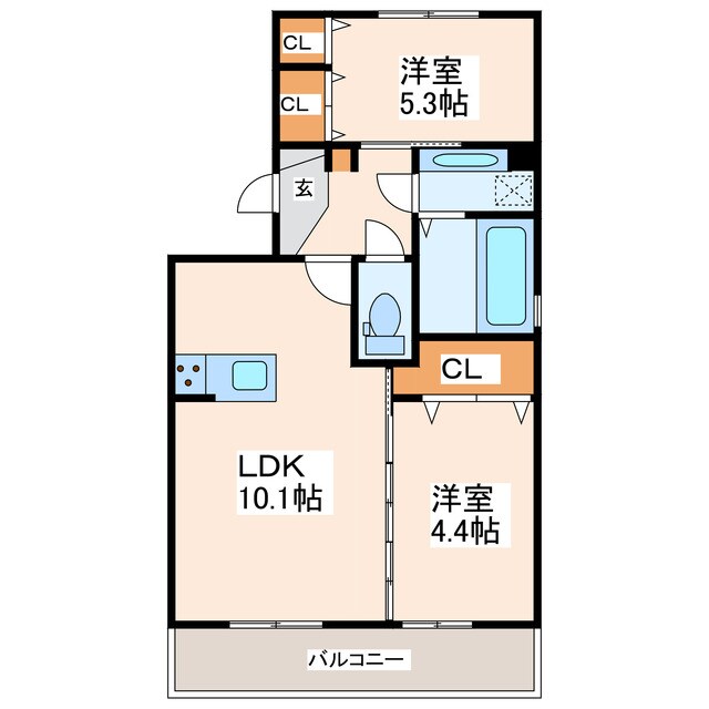 間取り図 アフェリーチェB棟