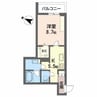 シャーメゾンリバーサイド 1Kの間取り