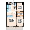 Leaf 2LDKの間取り