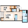 クラウンコート出水 1LDKの間取り