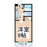 コーポアルメリア 1Kの間取り