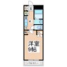 カーサセレーノ 1Kの間取り