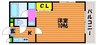 ピアルアーナ東古松 1Kの間取り