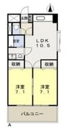 三宅ビル 2LDKの間取り