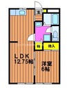 ディアトレス下中野 1LDKの間取り