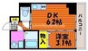 ブランシェ駅元町 1LDKの間取り