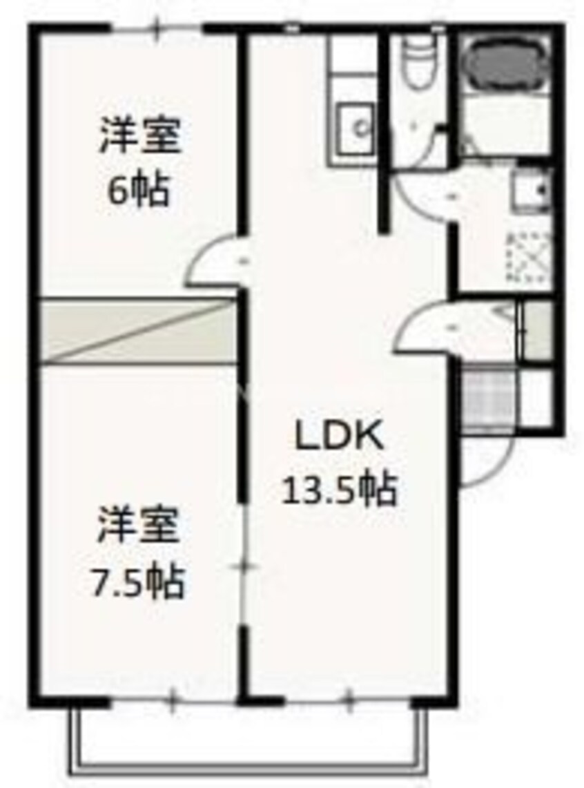 間取図 ピュアローズ　A