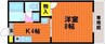 サンライズコーポ 1Kの間取り