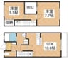 アーバンライフ撫川 2LDKの間取り