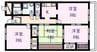 アメニティー伊島 3LDKの間取り