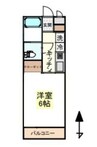 コラール 1Kの間取り
