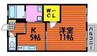 グリーンコート 1DKの間取り
