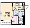 アンシャンテ 1Kの間取り