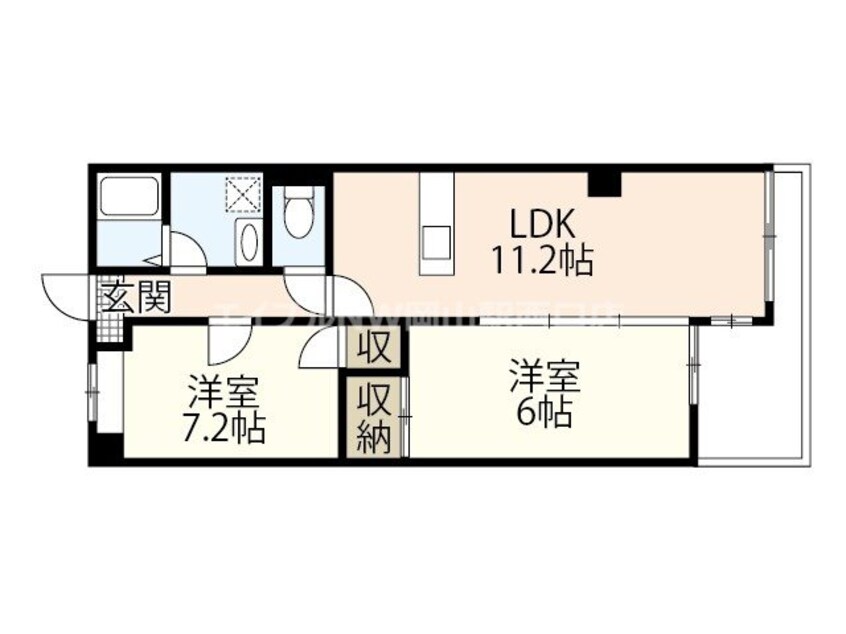 間取図 ロジェ岡山