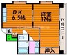 大和ビル 1DKの間取り