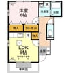 プリムローズ新光 1LDKの間取り