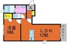 メイフラワー清水　B 1LDKの間取り