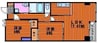 山陽マンション 2LDKの間取り
