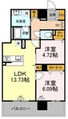 TWIN TOWERS Selina 2LDKの間取り