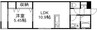 ブルジュムール春日 1LDKの間取り