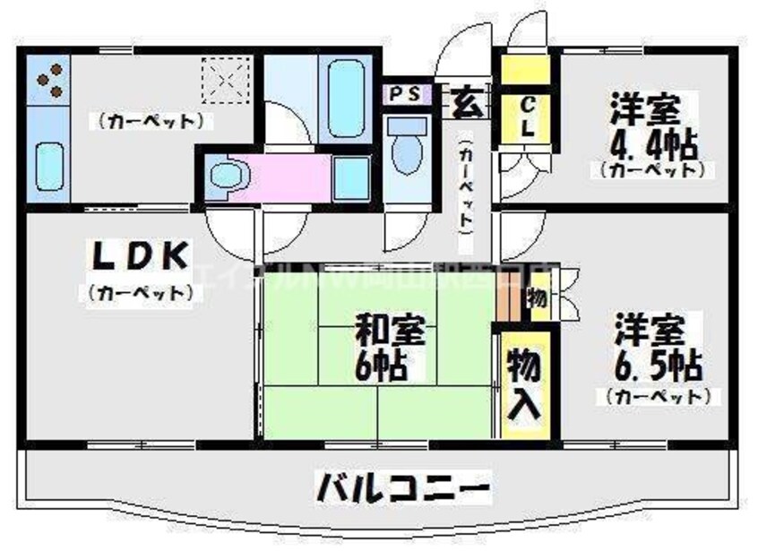 間取図 ローレルコートアネスト医大前