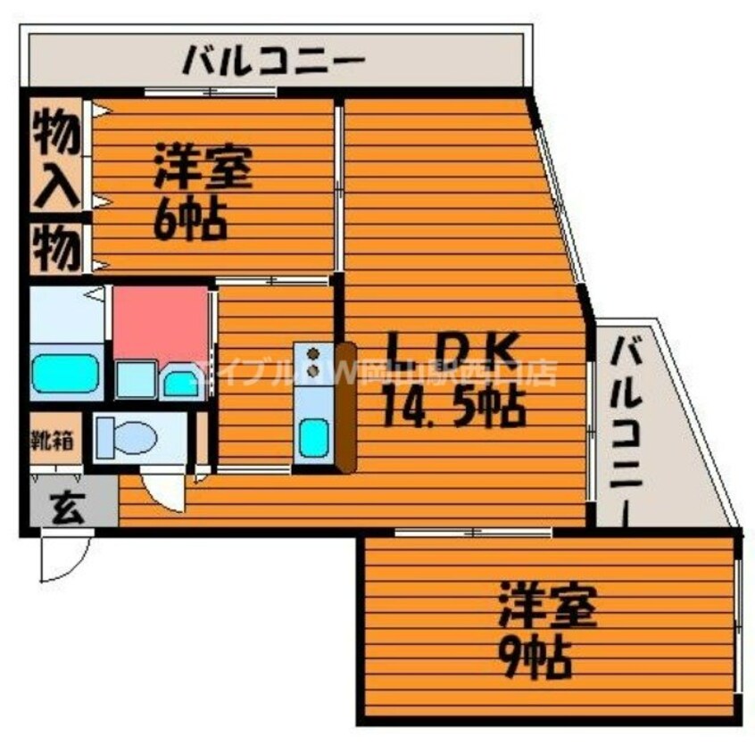 間取図 Ｐ＆Ｉ　伊島西ハイツ