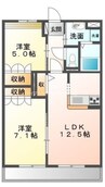 ノーブル　ピュア 2LDKの間取り