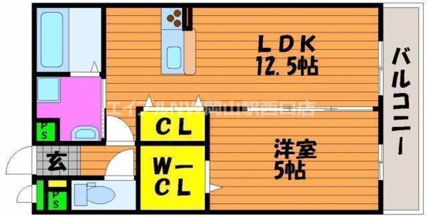 間取図 クレセント中仙道５