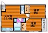 西山コンドミニアム 2LDKの間取り