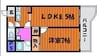 アビターレ下中野 1LDKの間取り