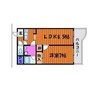 アビターレ下中野 1LDKの間取り