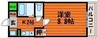 グレースマンション津高 1Kの間取り