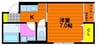 Sunrise岡山駅前 1Kの間取り