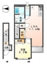 カーサ　マローネ 1LDKの間取り