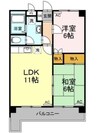 リバーサイド久米 2LDKの間取り
