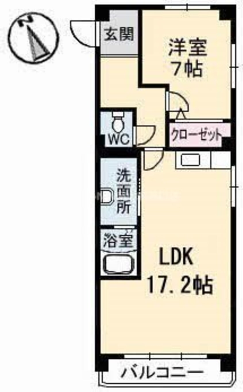 間取図 石関マンション