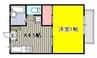 ノース・アヴァロン 1Kの間取り