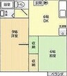 コーポ豊田 2DKの間取り