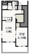 サンライズ・ミキ　B 1LDKの間取り