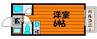 斉藤コーポ 1Rの間取り
