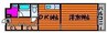 COCO中仙道 1DKの間取り