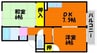 プレジール中山 2DKの間取り