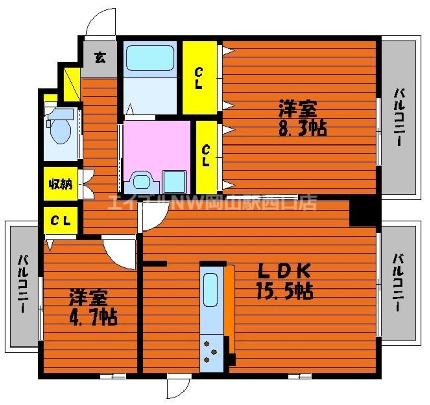 間取図 中山下壱番館