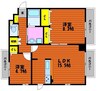 中山下壱番館 2LDKの間取り