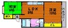 KOMAハウス 2LDKの間取り