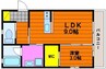 IBIZA津島南 1LDKの間取り