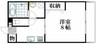 エトワール 1Kの間取り