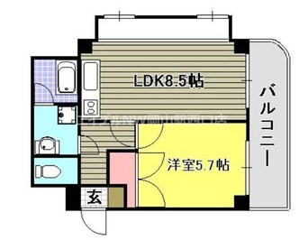 間取図 上杉第７ビル西古松