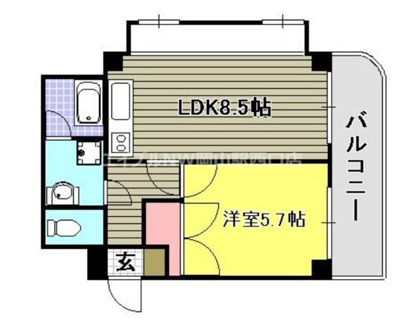 間取図 上杉第７ビル西古松